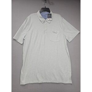 St Johns Bay Mens XLT Blue Haze Quick-Dri Short Sleeve Pocket Polo Shirt NWT